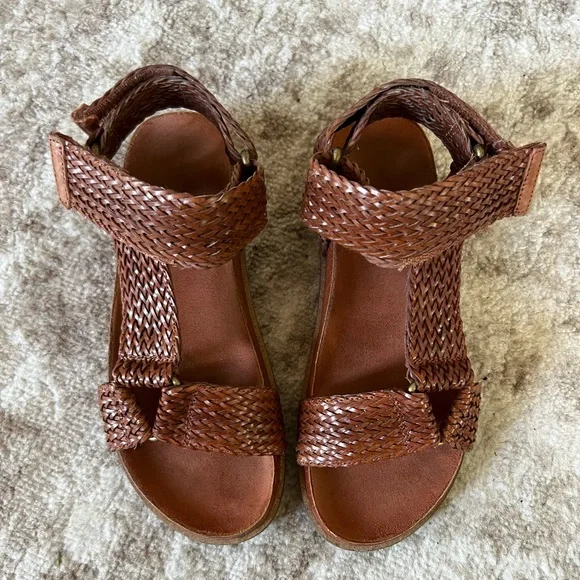 Kelsi Dagger | Spark Cognac Woven Sandal sz 6.5 - Picture 2 of 8